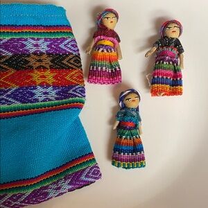 3 - 2” dolls with storage bag